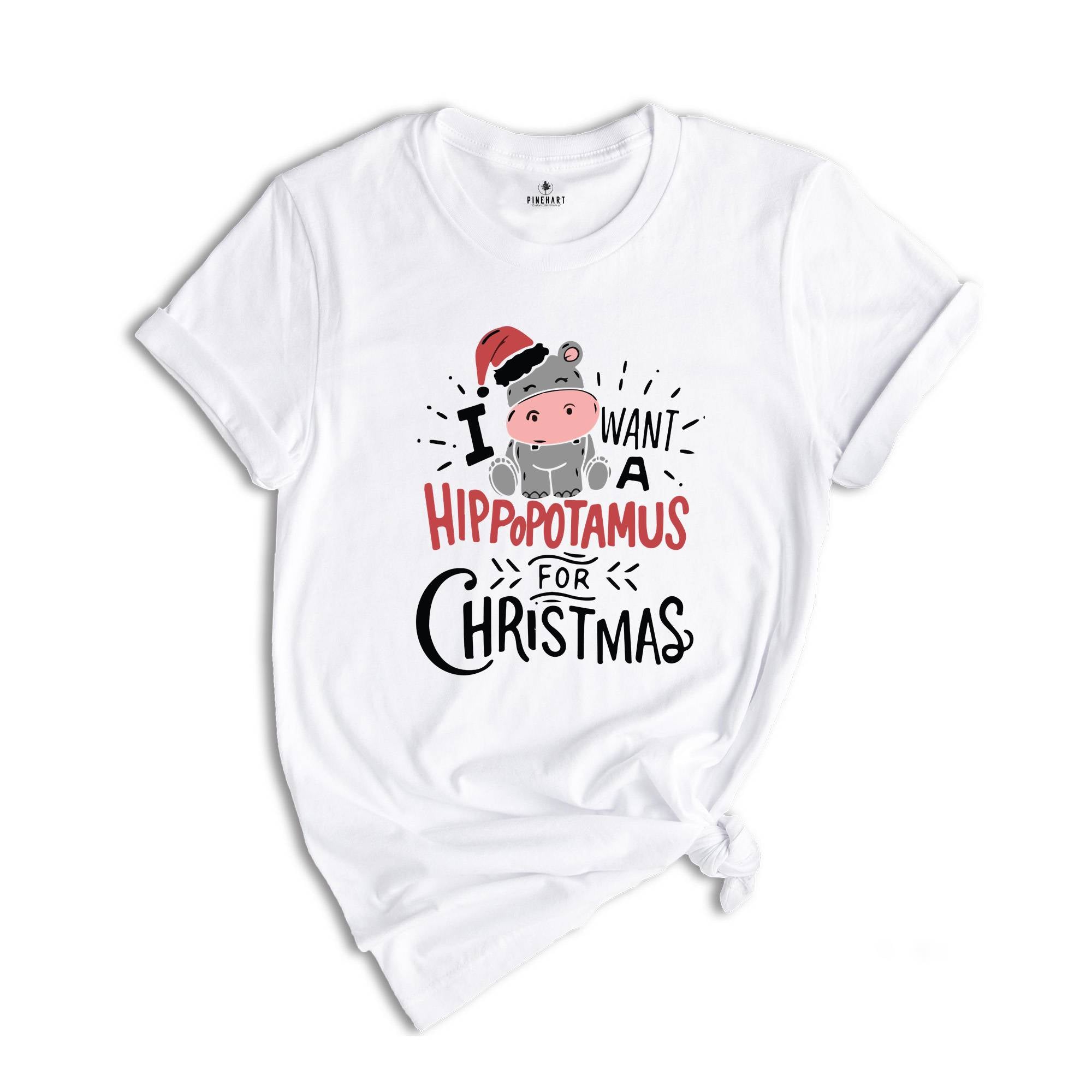 I Want A Hippopotamus For Christmas Shirt, Christmas Pajamas, Christmas Hippopotamus Shirt, Christmas Crew Shirt