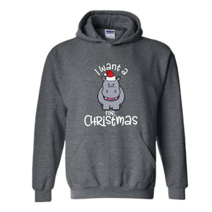 I Want A Hippopotamus For Christmas Sweatshirt, Christmas Hippo Sweatshirt, Christmas Kids Sweatshirt, Funny Christmas Gift