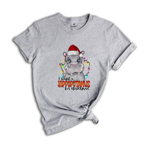 I Want A Hippopotamus For Christmas T-Shirt, Christmas Hippo Shirt, Funny Christmas Gift, Christmas Tee, Xmas Shirt, Xmas Gift, Holiday Tee