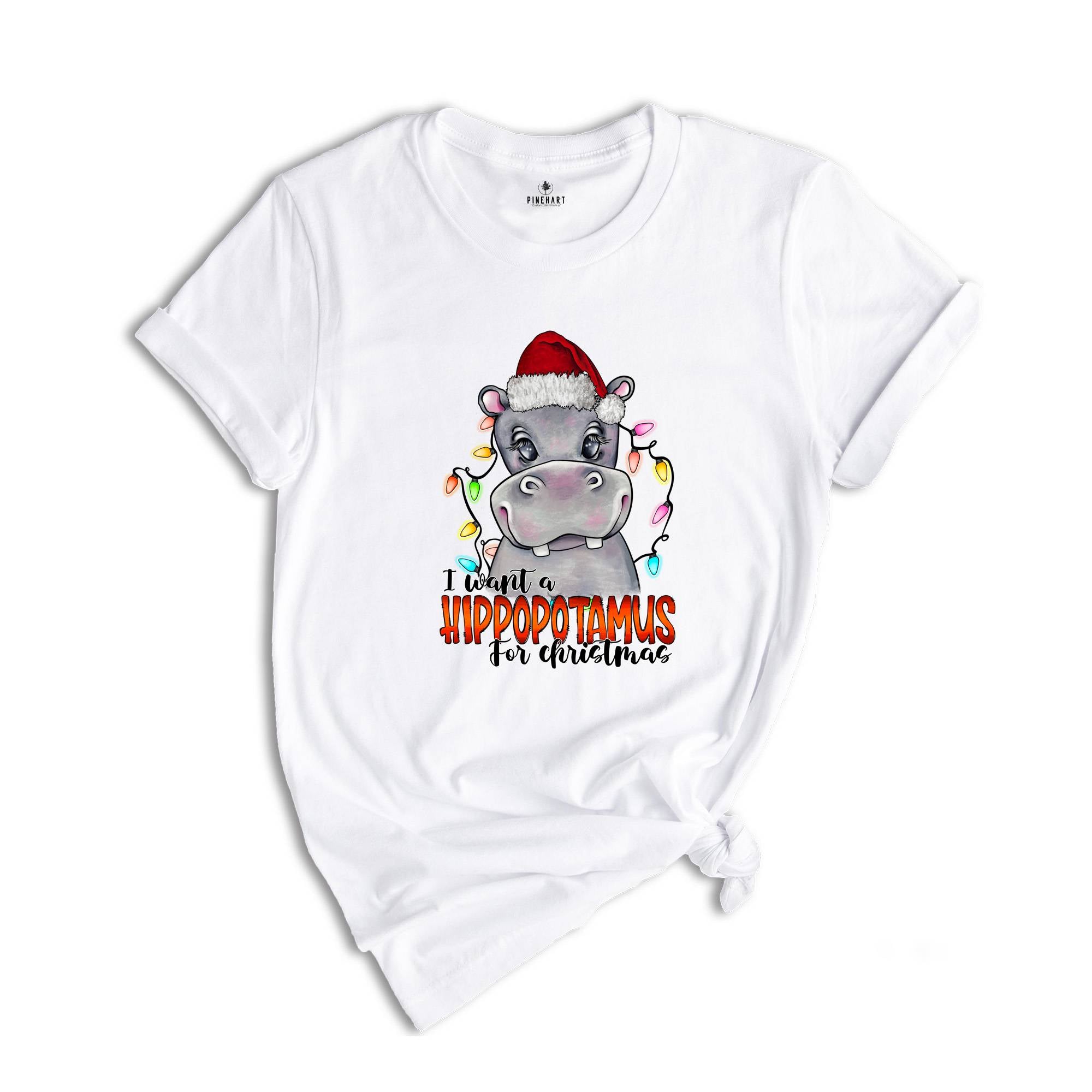 I Want A Hippopotamus For Christmas T-Shirt, Christmas Hippo Shirt, Funny Christmas Gift, Christmas Tee, Xmas Shirt, Xmas Gift, Holiday Tee