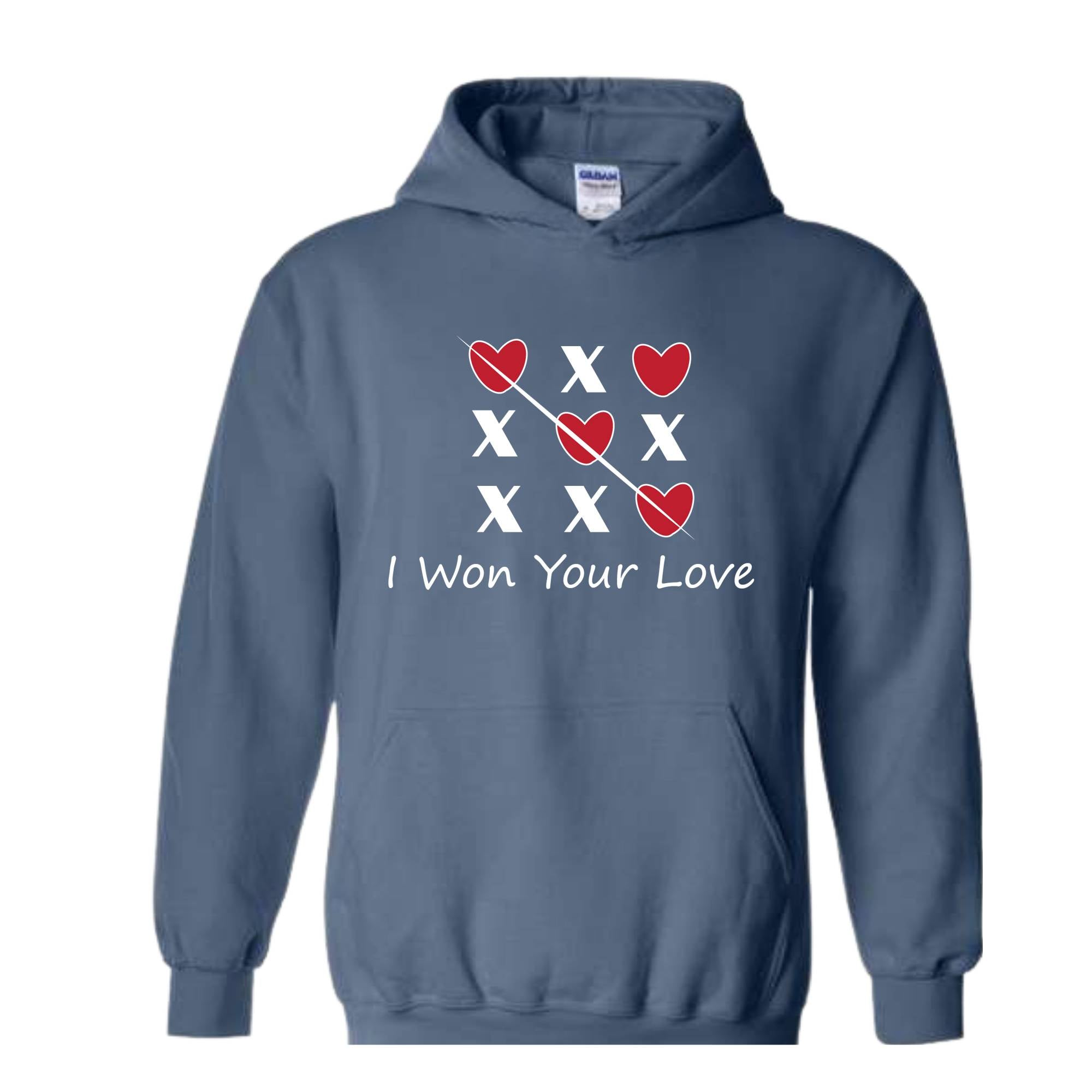 I Won Your Love Hoodie, Pink XOXO Valentines Day Hoodie, Cute Valentines Day, Trendy Valentines Day, X Love X Love Hoodie