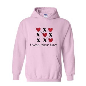 I Won Your Love Hoodie, Pink XOXO Valentines Day Hoodie, Cute Valentines Day, Trendy Valentines Day, X Love X Love Hoodie