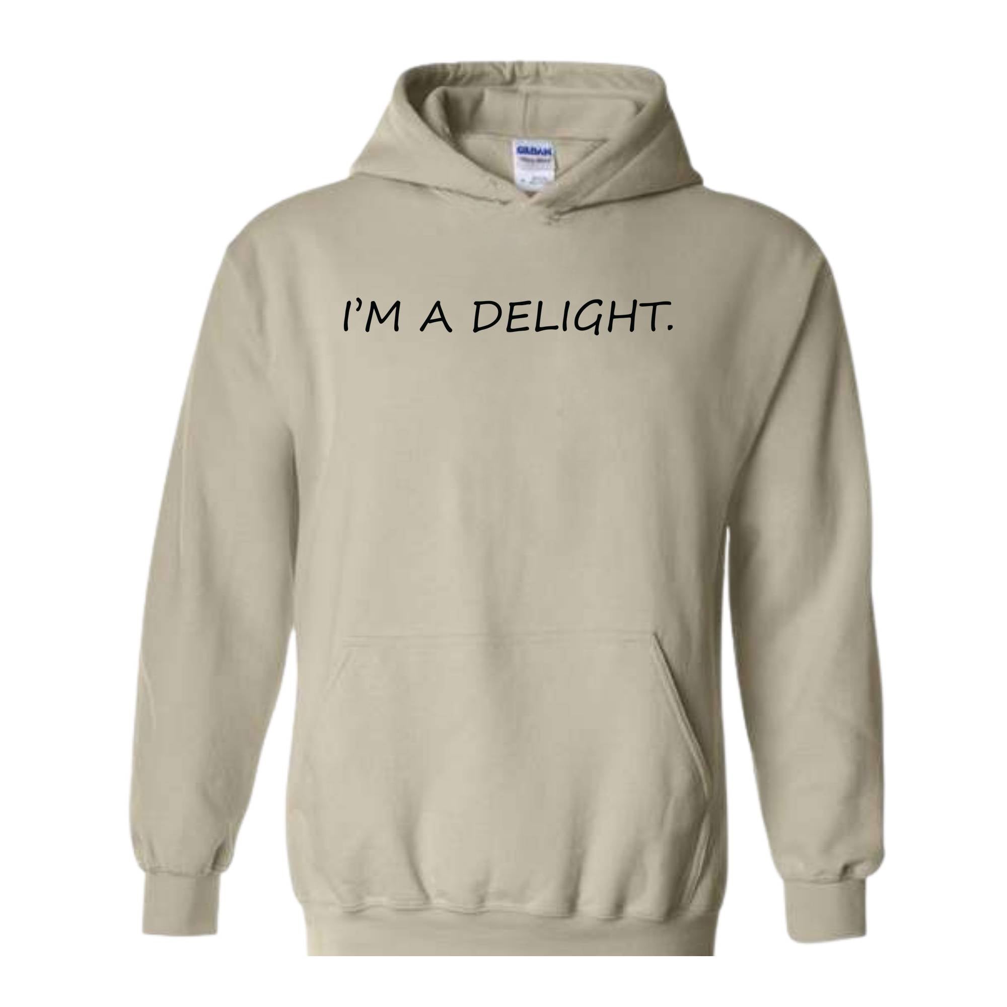 I'm A Delight Hoodie, Funny Hoodie, Funny Quotes Hoodie, Quote Hoodie, Humorous Hoodie, I'm A Delight Quote