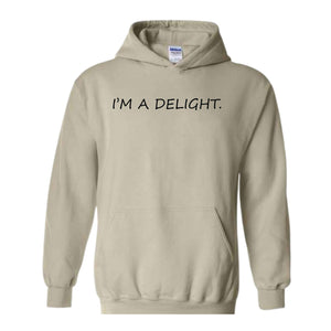 I'm A Delight Hoodie, Funny Hoodie, Funny Quotes Hoodie, Quote Hoodie, Humorous Hoodie, I'm A Delight Quote