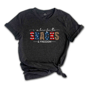 I'm Here For The Snacks Freedom Shirt, Patriotic Shirt, Independence Day Shirt, 4th Of July Shirt, Retro America Shirt