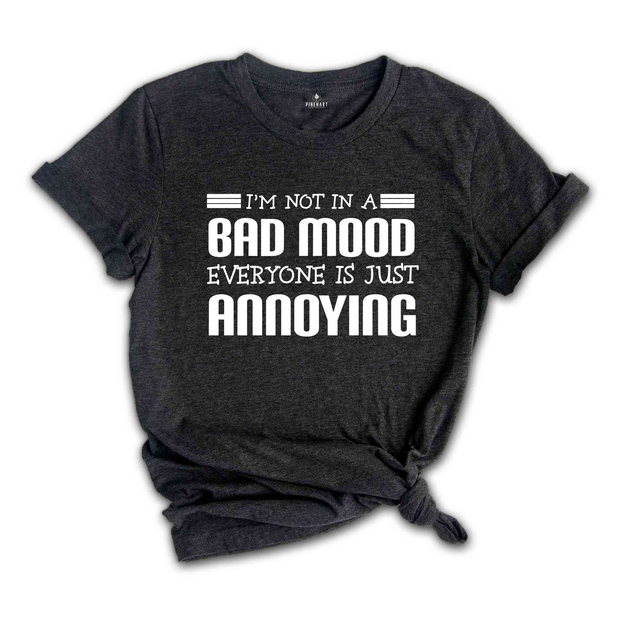 I'm Not In A Bad Mood Everyone Is Just Annoying Shirt, I Don't Like People T-Shirt, I Hate Socialization Tee, I Am An Aloner Tee