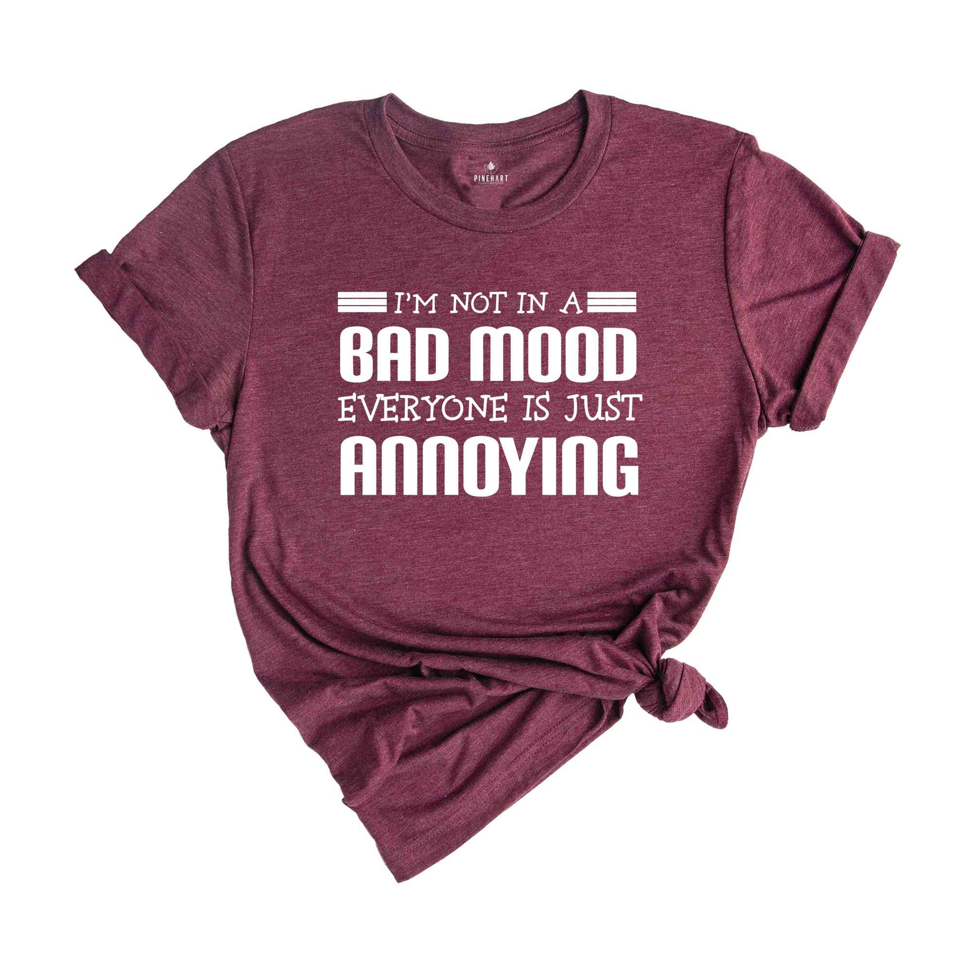 I'm Not In A Bad Mood Everyone Is Just Annoying Shirt, I Don't Like People T-Shirt, I Hate Socialization Tee, I Am An Aloner Tee