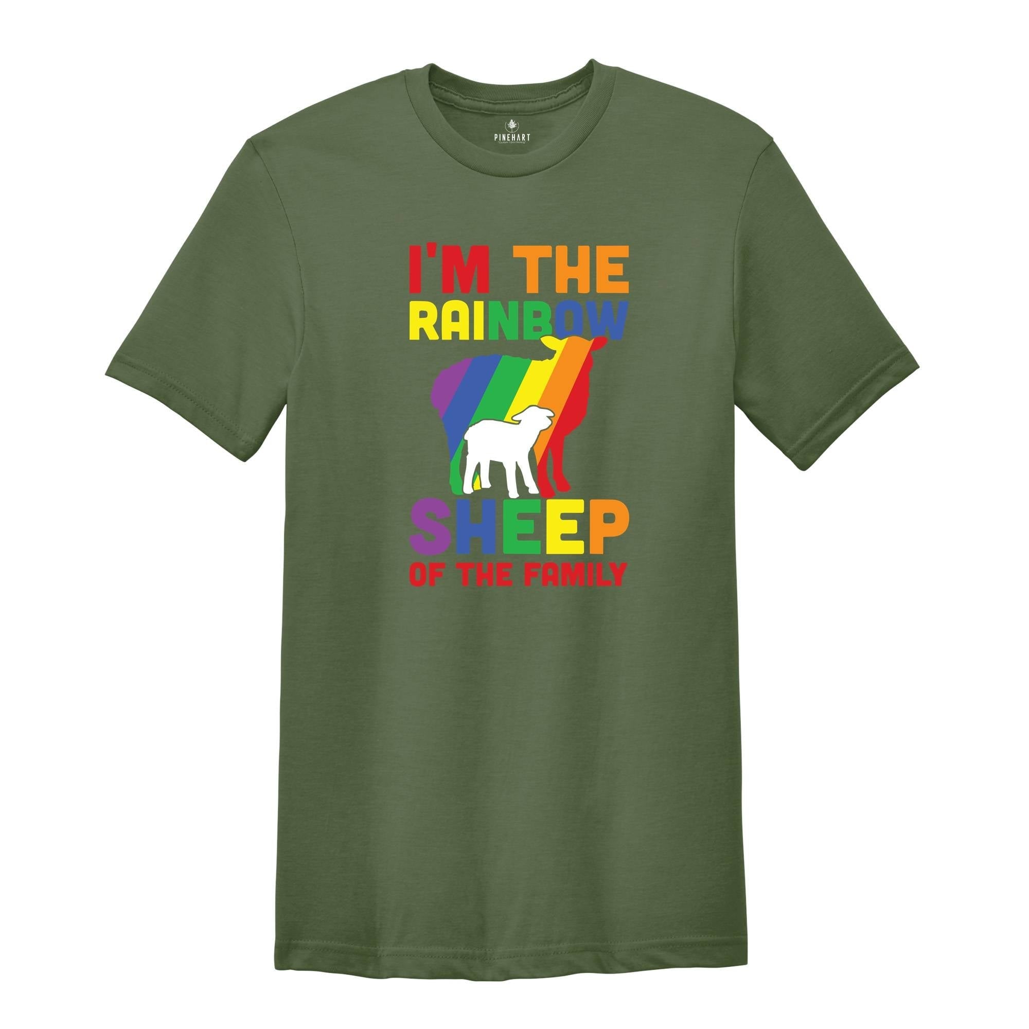 I'm The Rainbow Sheep Of The Family Shirt, Lgbt Pride Tee, Rainbow Lesbian T-shirt, Gay Pride Gift, Rainbow Sheep Tee