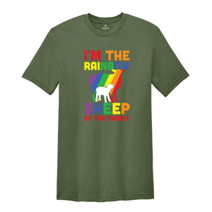 I'm The Rainbow Sheep Of The Family Shirt, Lgbt Pride Tee, Rainbow Lesbian T-shirt, Gay Pride Gift, Rainbow Sheep Tee