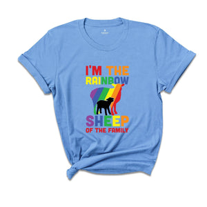 I'm The Rainbow Sheep Of The Family Shirt, Lgbt Pride Tee, Rainbow Lesbian T-shirt, Gay Pride Gift, Rainbow Sheep Tee