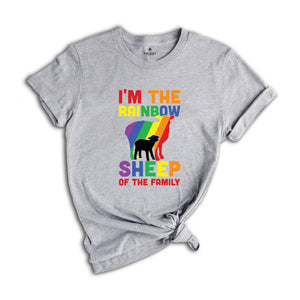 I'm The Rainbow Sheep Of The Family Shirt, Lgbt Pride Tee, Rainbow Lesbian T-shirt, Gay Pride Gift, Rainbow Sheep Tee
