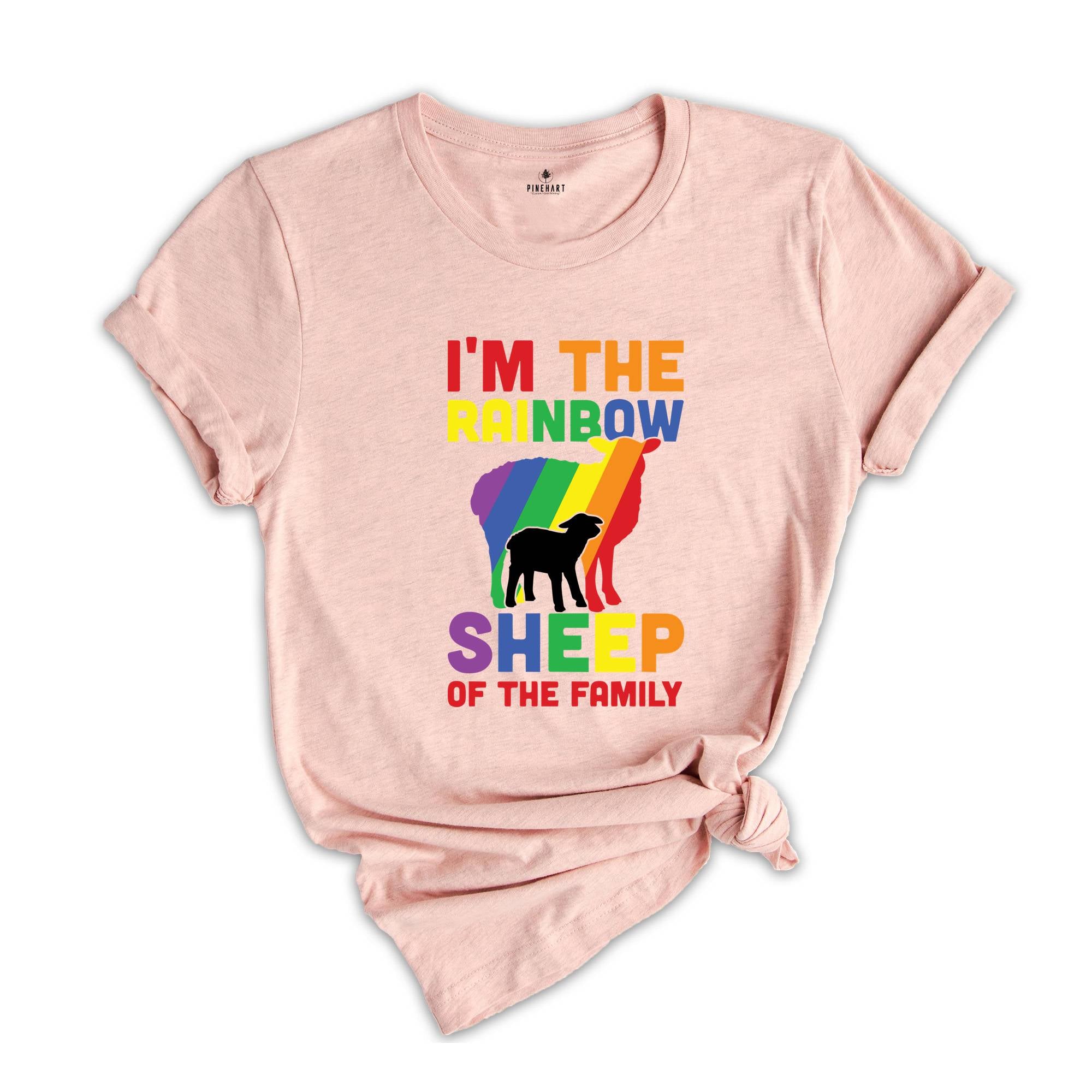 I'm The Rainbow Sheep Of The Family Shirt, Lgbt Pride Tee, Rainbow Lesbian T-shirt, Gay Pride Gift, Rainbow Sheep Tee
