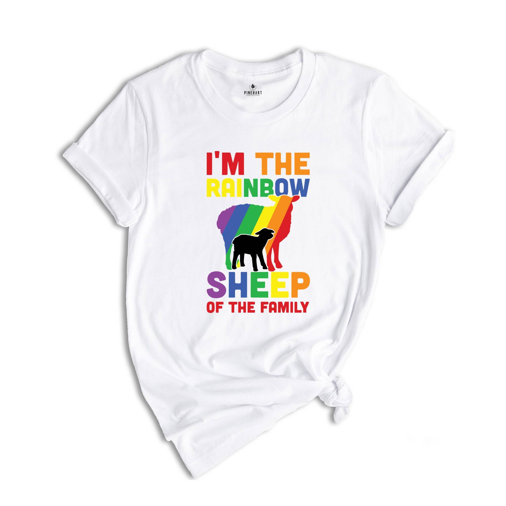 I'm The Rainbow Sheep Of The Family Shirt, Lgbt Pride Tee, Rainbow Lesbian T-shirt, Gay Pride Gift, Rainbow Sheep Tee