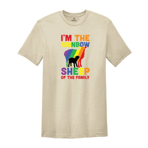 I'm The Rainbow Sheep Of The Family Shirt, Lgbt Pride Tee, Rainbow Lesbian T-shirt, Gay Pride Gift, Rainbow Sheep Tee