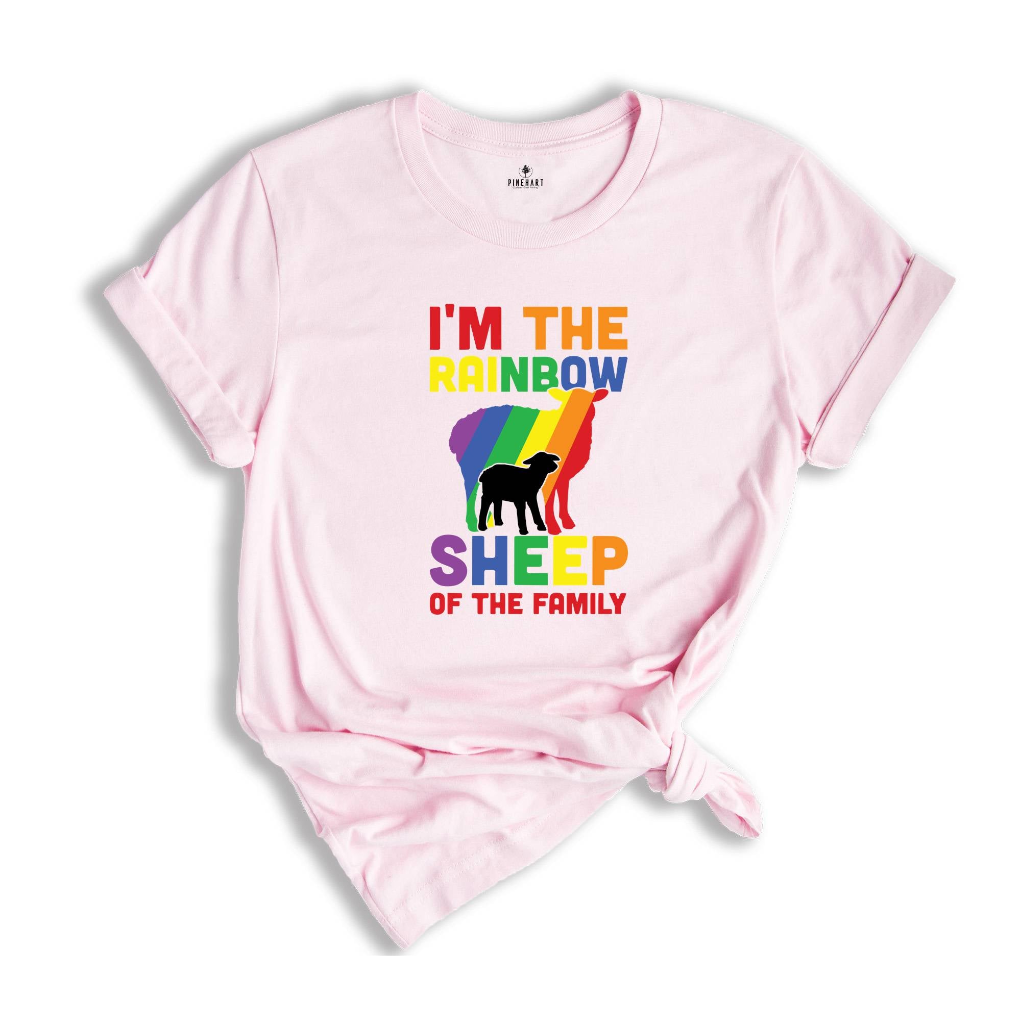 I'm The Rainbow Sheep Of The Family Shirt, Lgbt Pride Tee, Rainbow Lesbian T-shirt, Gay Pride Gift, Rainbow Sheep Tee