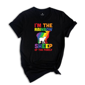 I'm The Rainbow Sheep Of The Family Shirt, Lgbt Pride Tee, Rainbow Lesbian T-shirt, Gay Pride Gift, Rainbow Sheep Tee