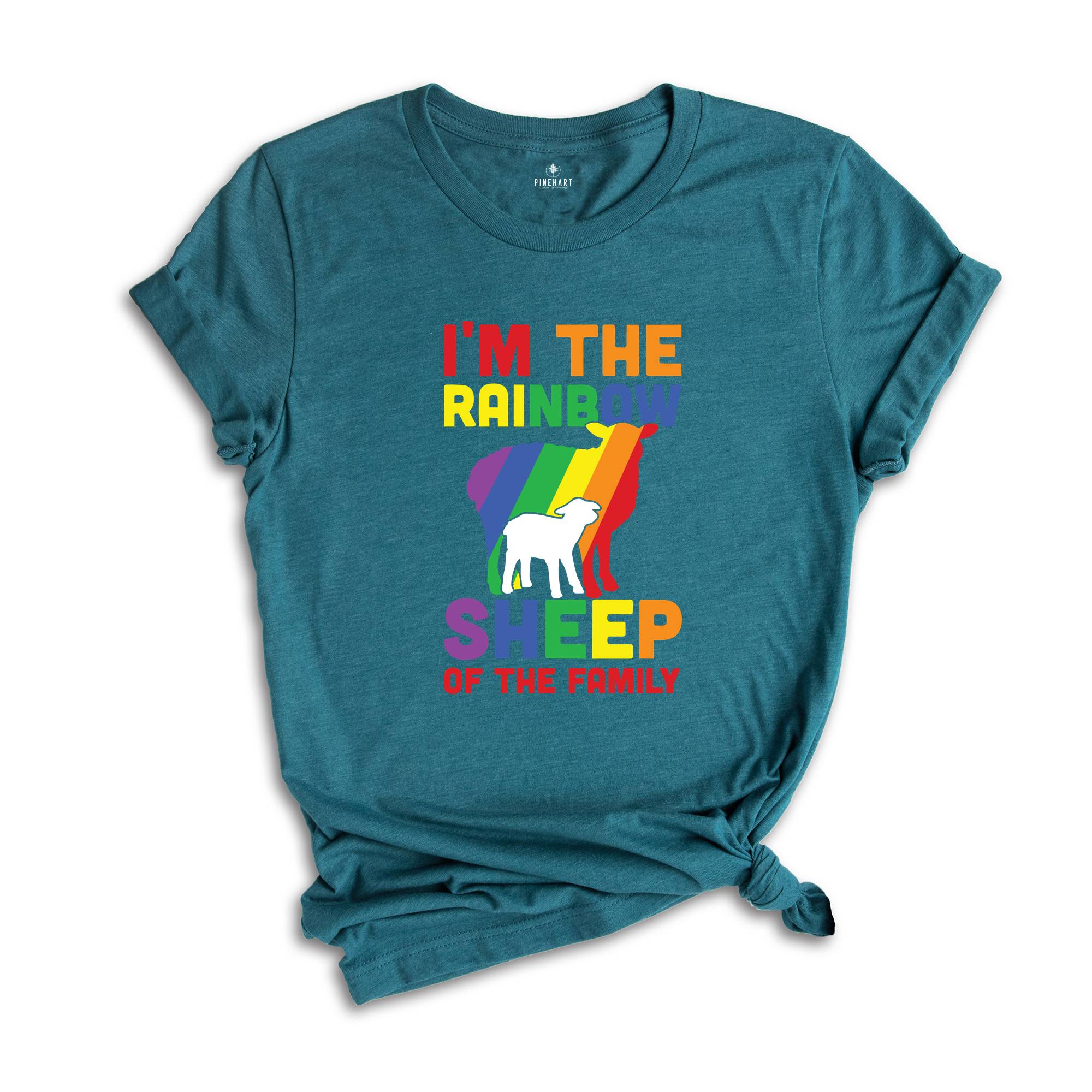I'm The Rainbow Sheep Of The Family Shirt, Lgbt Pride Tee, Rainbow Lesbian T-shirt, Gay Pride Gift, Rainbow Sheep Tee