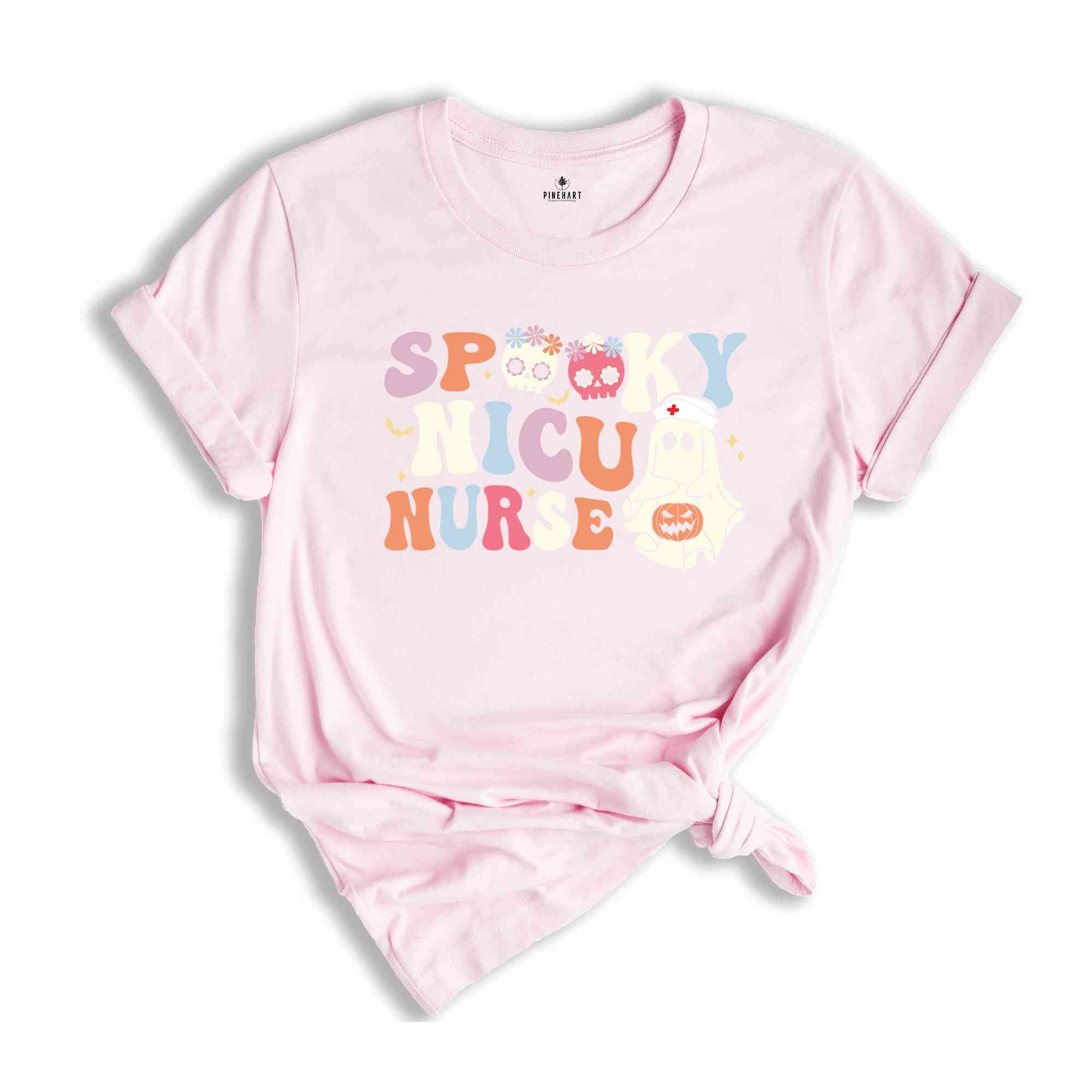 In My Spooky NICU Nurse Era Shirt, Cute Nurse Tee, Cute Halloween Shirt, Halloween Gift For Nurse, Ghost Shirt, Boo Shirt, Spooky Vibes Tee