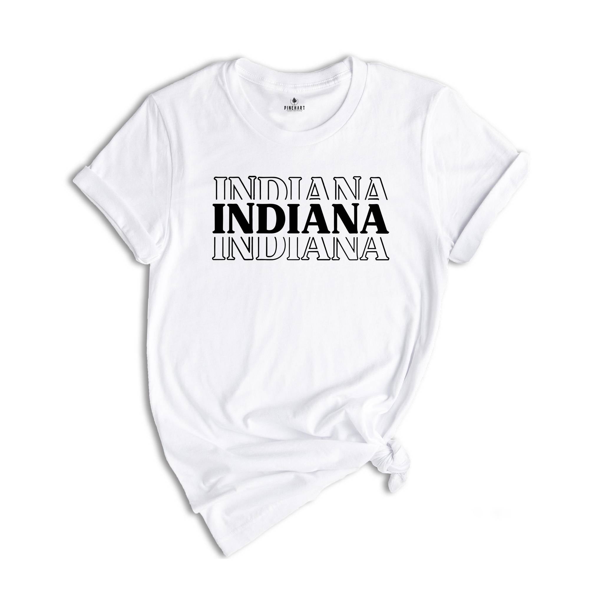 Indiana State Shirts, Indiana State Map Shirt, Indiana Travel Gifts, Indiana Tee Top, Indiana Clothing, Indiana Travel T-Shirtq