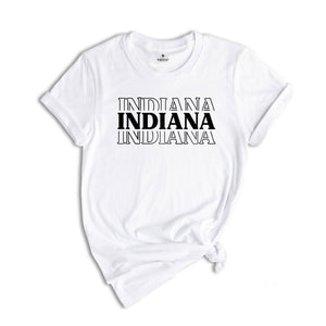 Indiana State Shirts, Indiana State Map Shirt, Indiana Travel Gifts, Indiana Tee Top, Indiana Clothing, Indiana Travel T-Shirtq