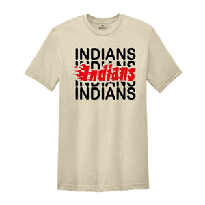 Indians Team Mascot Shirt, Indians Team Shirt, Indians Football Shirt, Indians School Tee, Indians School Spirit Shirt