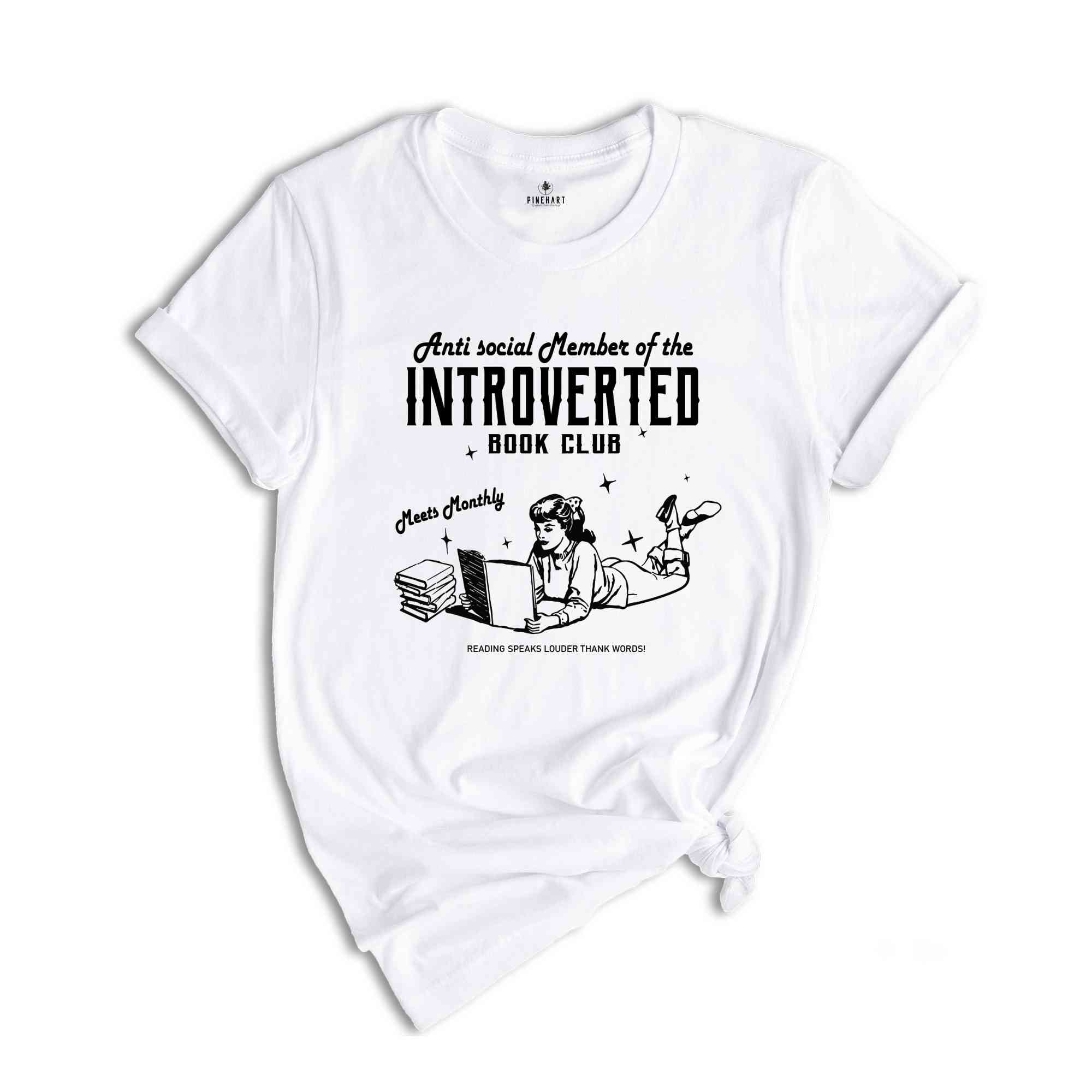 Introverted Book Club Shirt, Bookish Shirt, Anti-Social Book Club Shirt, Gift For Book Lover, Dark Romance Bookish Shirt
