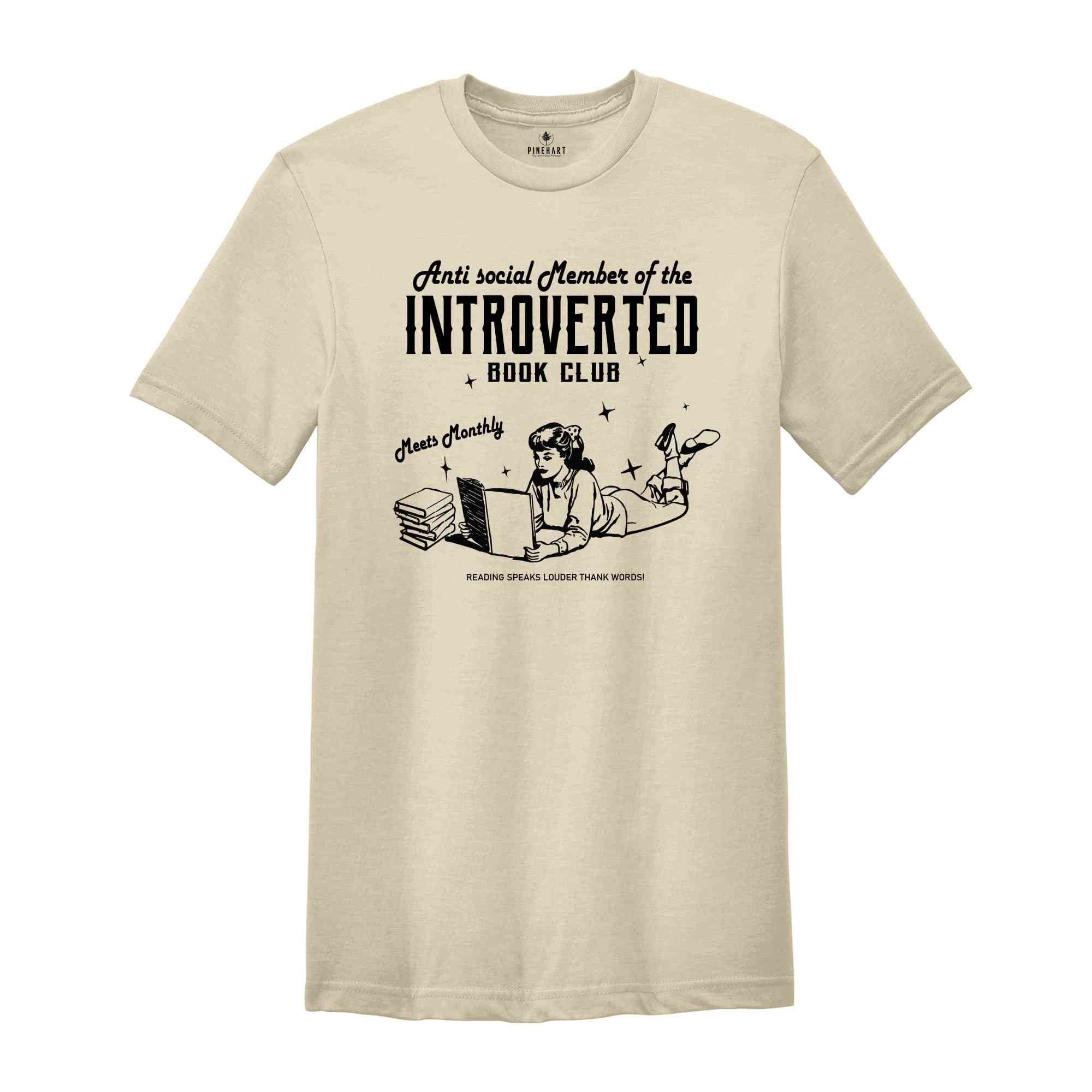 Introverted Book Club Shirt, Bookish Shirt, Anti-Social Book Club Shirt, Gift For Book Lover, Dark Romance Bookish Shirt