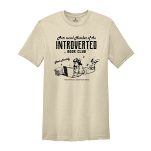Introverted Book Club Shirt, Bookish Shirt, Anti-Social Book Club Shirt, Gift For Book Lover, Dark Romance Bookish Shirt