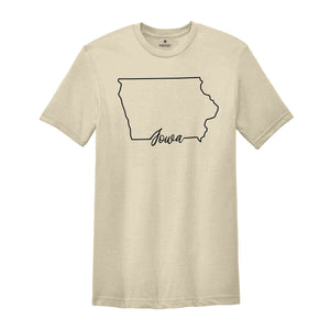 Iowa State Shirt, The USA State Shirt, Iowa USA Shirt, Iowa Map Outline Shirt, US Outline Shirt, United States Shirt