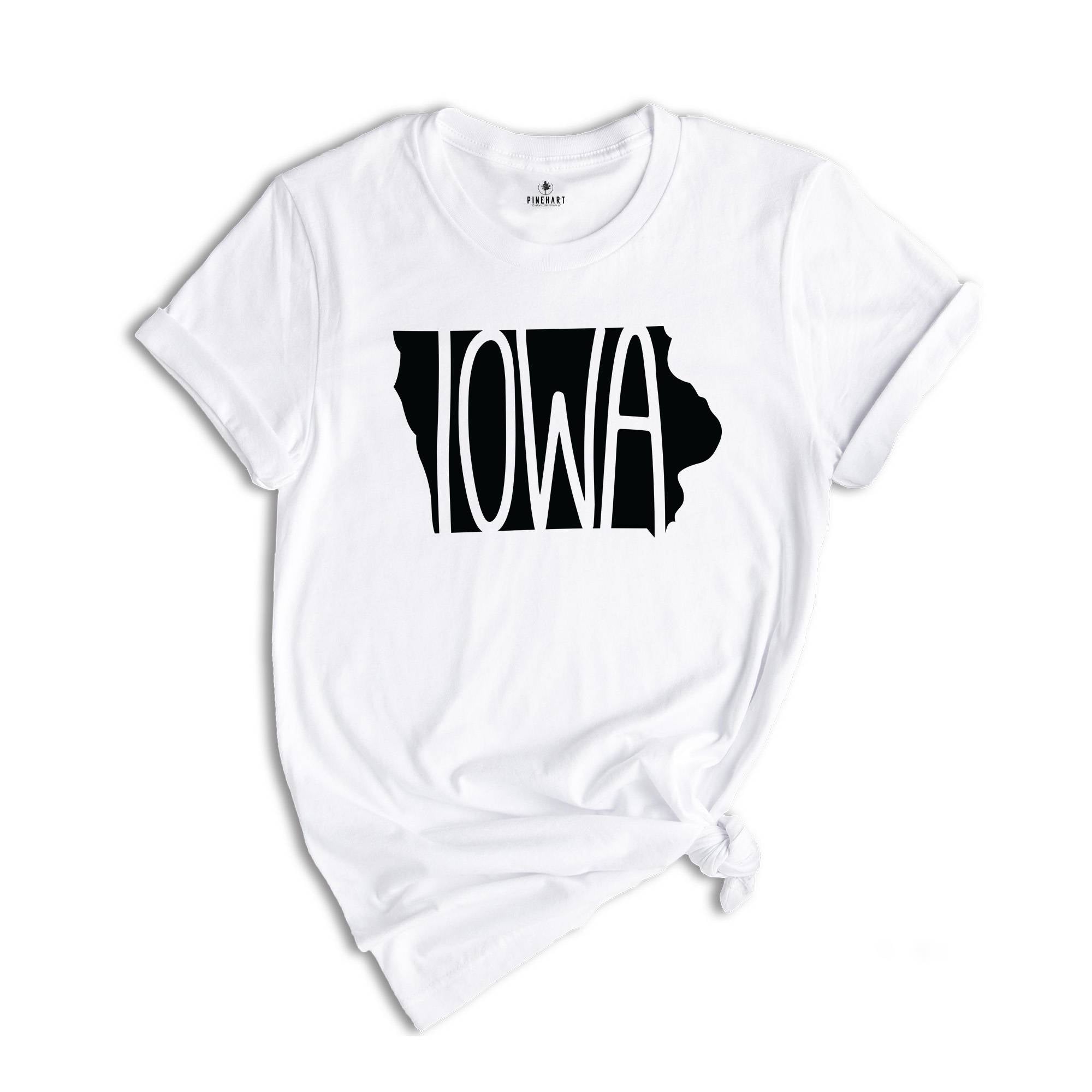 Iowa State Shirts, Iowa State Map Shirt, Iowa Travel Gifts, Iowa Apparel, Iowa Clothing, Iowa Travel T-Shirt, Iowa Sweatshirt Gifts