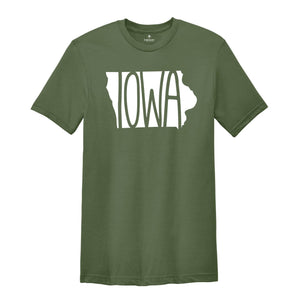 Iowa State Shirts, Iowa State Map Shirt, Iowa Travel Gifts, Iowa Apparel, Iowa Clothing, Iowa Travel T-Shirt, Iowa Sweatshirt Gifts