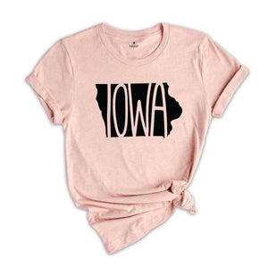 Iowa State Shirts, Iowa State Map Shirt, Iowa Travel Gifts, Iowa Apparel, Iowa Clothing, Iowa Travel T-Shirt, Iowa Sweatshirt Gifts