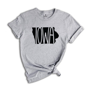 Iowa State Shirts, Iowa State Map Shirt, Iowa Travel Gifts, Iowa Apparel, Iowa Clothing, Iowa Travel T-Shirt, Iowa Sweatshirt Gifts