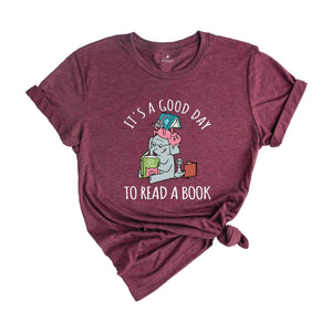 Its A Good Day To Read Shirt, Books Shirt, Librarian T-Shirt, Read More Books Tee, Book Lover Teacher Shirt, Piggie Elephant Shirt
