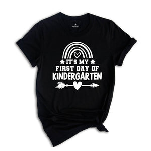 It's My First Day Of Kindergarten Tee, Kindergarten Teacher Shirt, Teacher Appreciation, Back to School Shirt, Hello Kindergarten Shirt