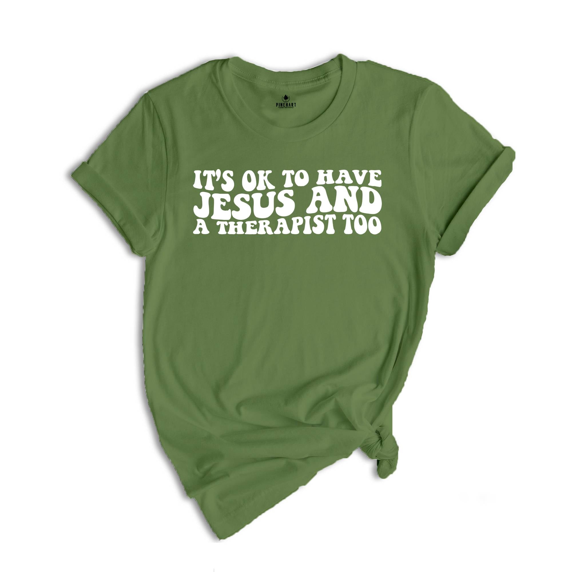 It's Ok to Have Jesus and a Therapist Too Shirt, Therapist Gift, Christian Therapy Shirt, Therapy Shirt, Mental Health