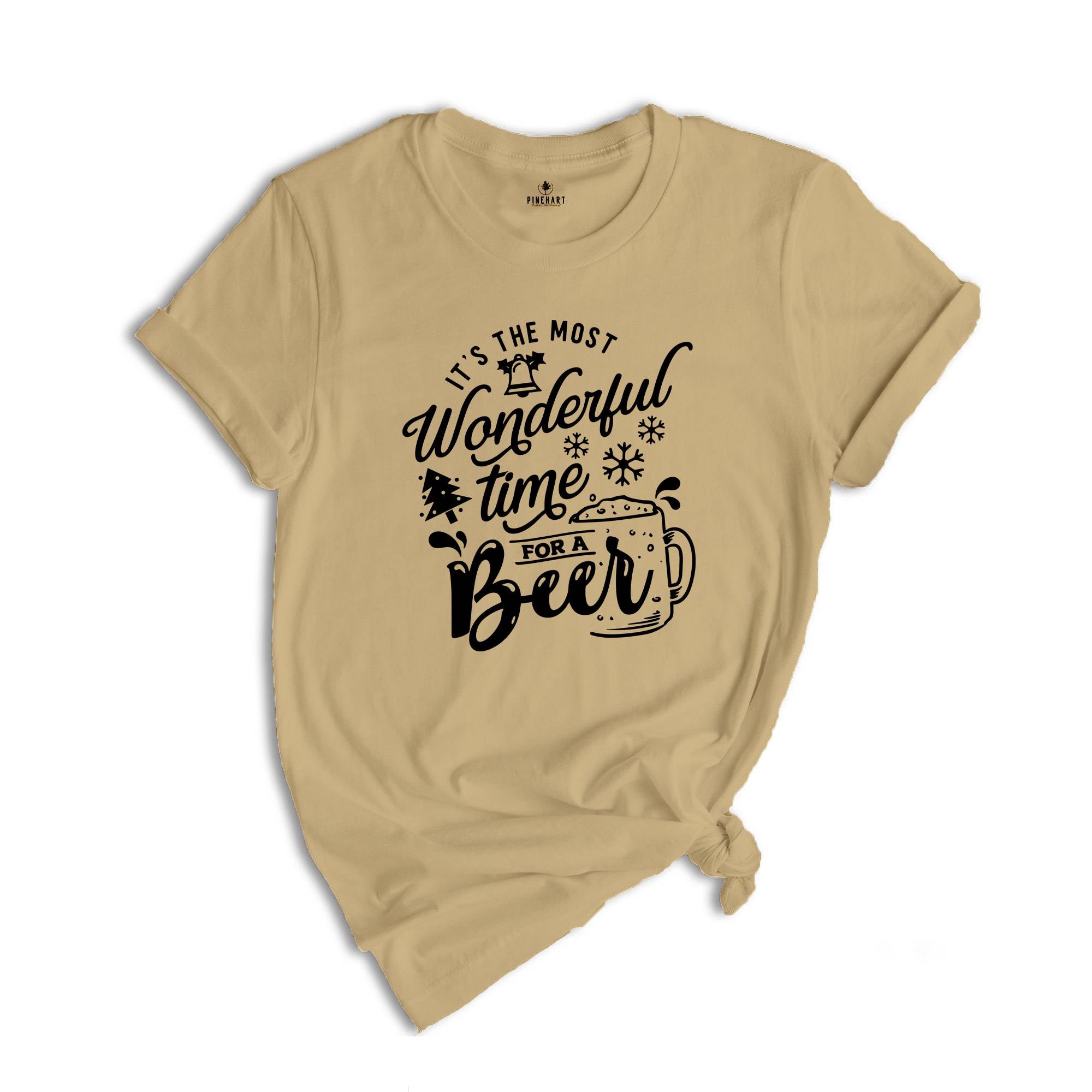 It's the Most Wonderful Time for a Beer Shirt, Funny Drinking Shirt, Drunkard Shirt, Drinking Club Shirt, Christmas Beer Shirt
