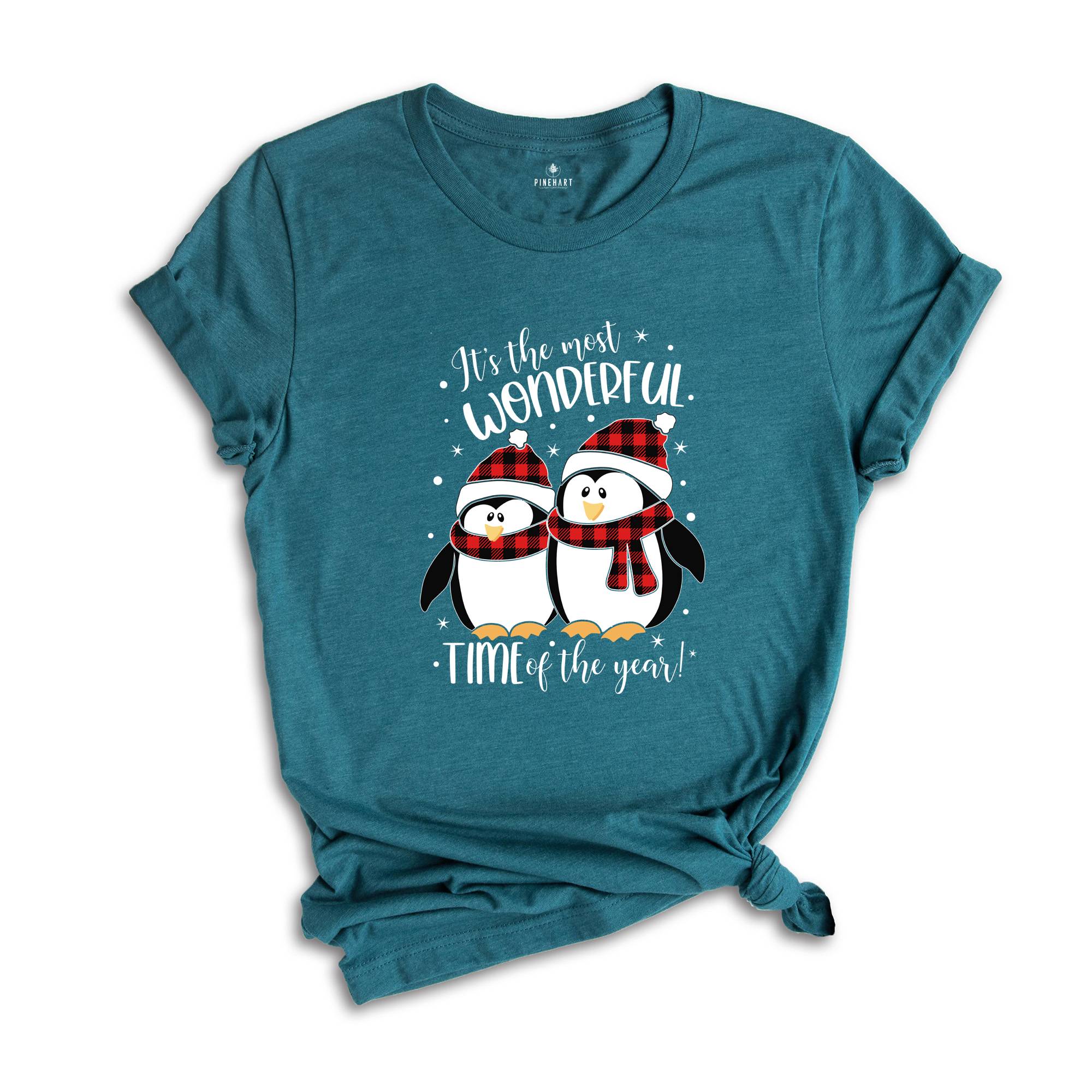 It's the Most Wonderful Time of the Year Shirt, Christmas Penguin T-Shirt, Holiday Apparel, Christmas Animal Shirt