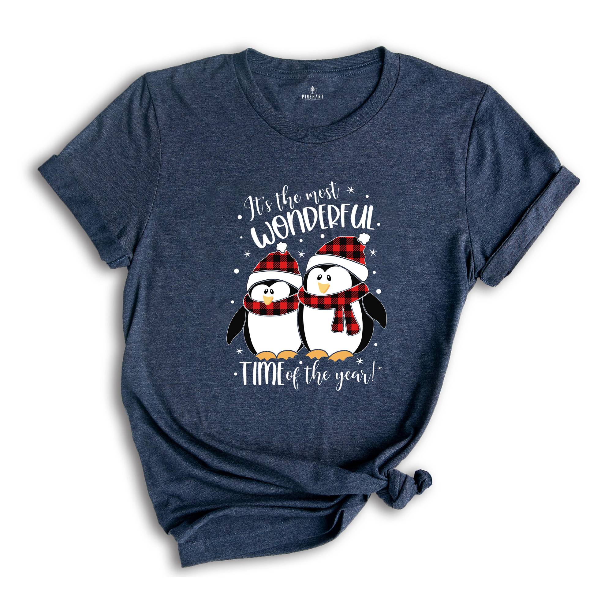 It's the Most Wonderful Time of the Year Shirt, Christmas Penguin T-Shirt, Holiday Apparel, Christmas Animal Shirt