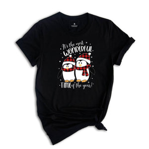 It's the Most Wonderful Time of the Year Shirt, Christmas Penguin T-Shirt, Holiday Apparel, Christmas Animal Shirt