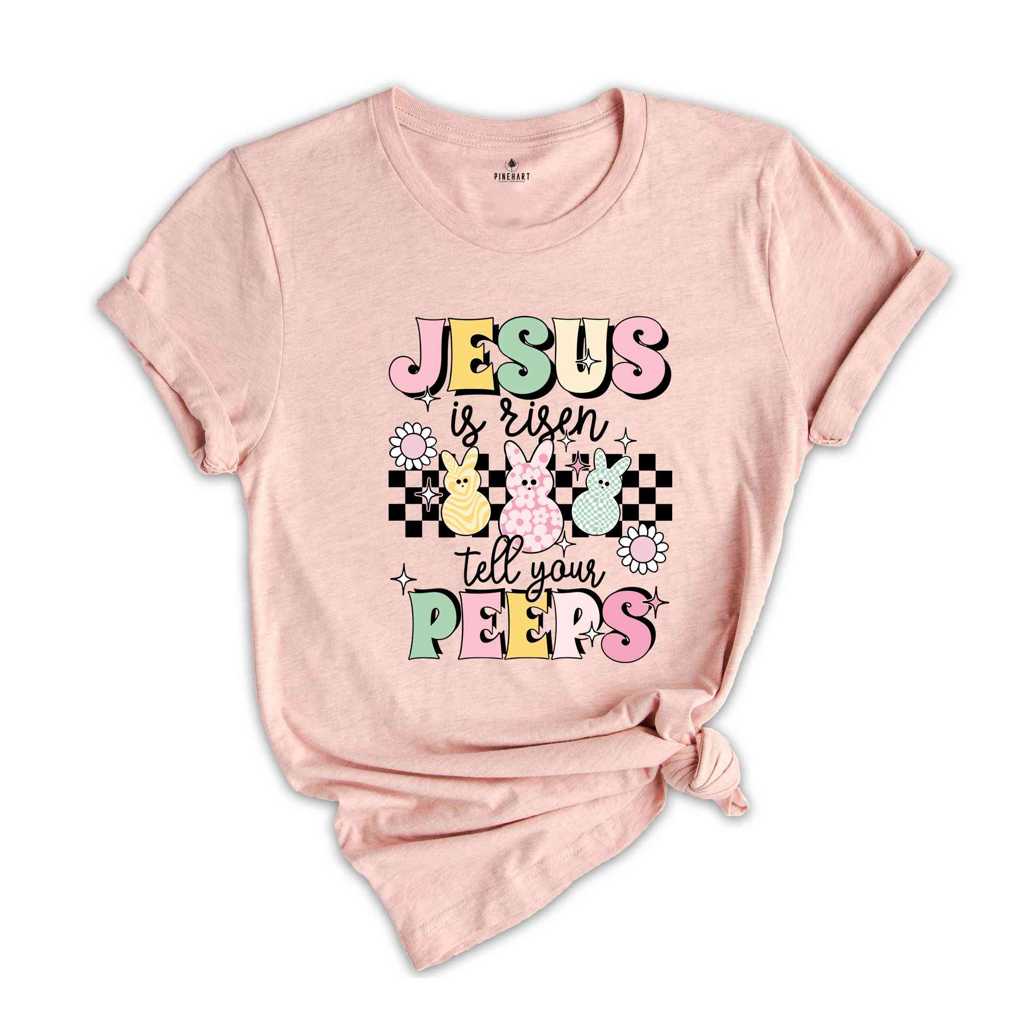 Jesus Is Risen Tell Your Peeps Shirt, Easter Christian Kids T-Shirt, Jesus Easter Shirt, He is Risen Shirt, Religious Easter Shirt