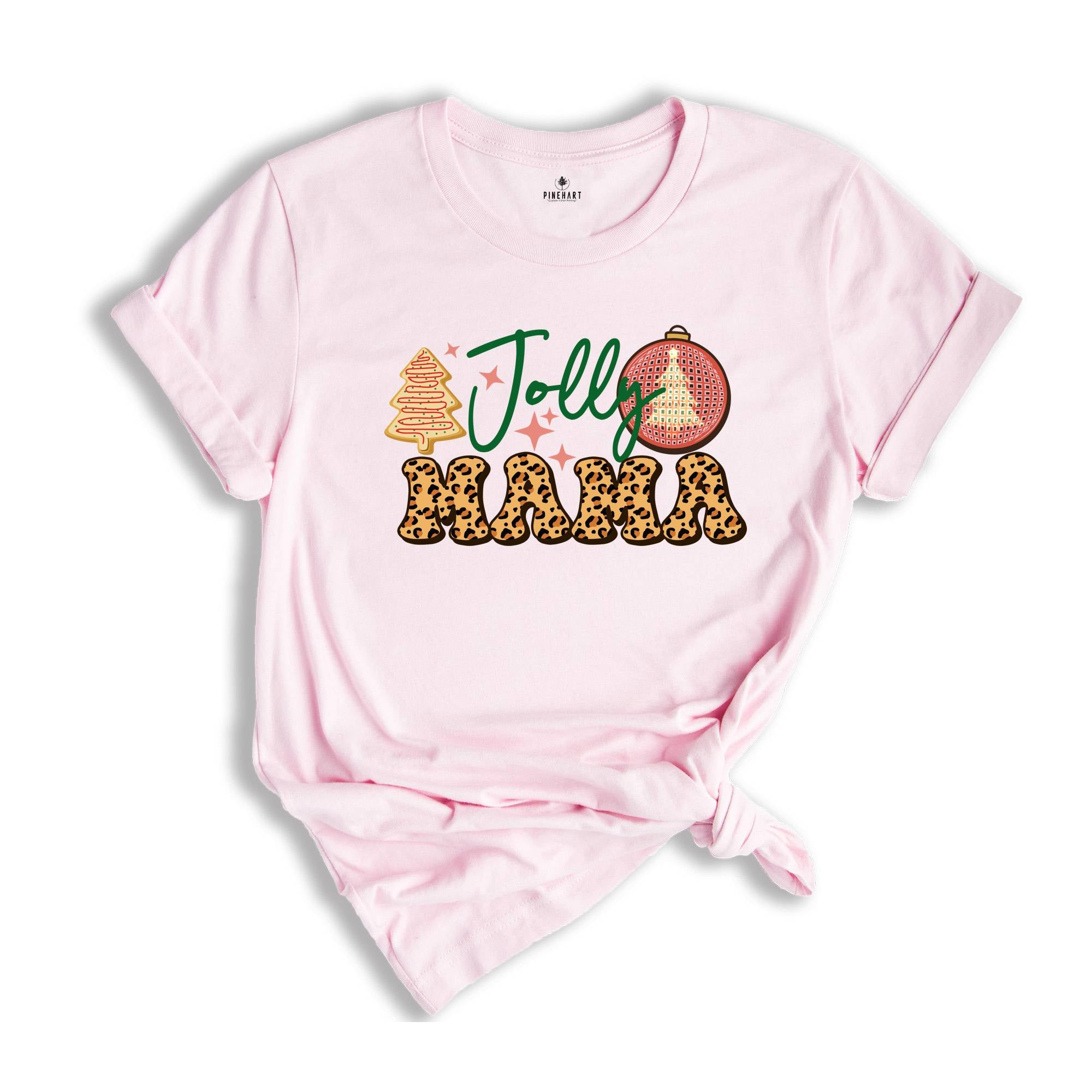 Jolly Mama T-Shirt, Christmas Mama Tee, Christmas Party Tee, Family Matching Shirt, Christmas Pajamas, Christmas Gift
