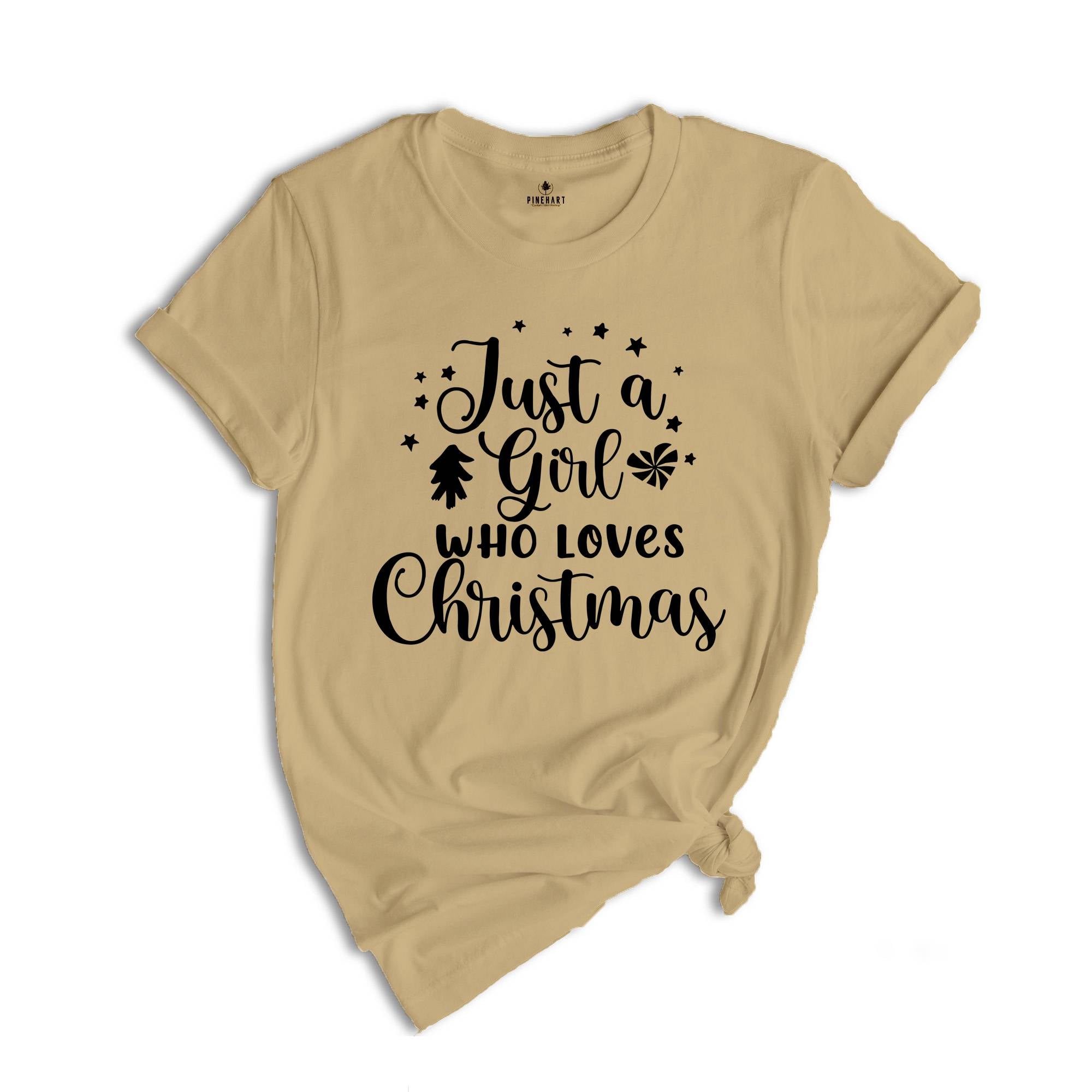 Just a Girl Who Loves Christmas Shirt, Christmas T-Shirt, Christmas Girl Tee, Xmas Pajamas, Christmas Outfit