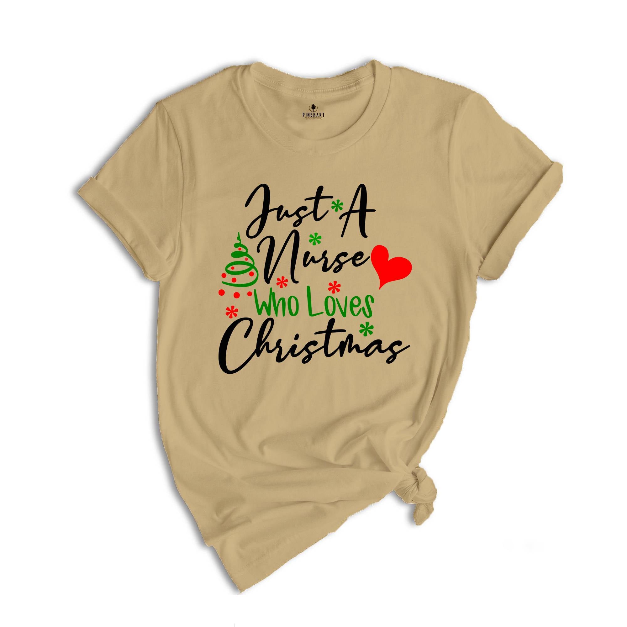 Just A Nurse Who Loves Christmas Sweatshirt, Nurse Gifts, Nurse Life Hoodie, Christmas Nurse Sweatshirt, Christmas Pajamas