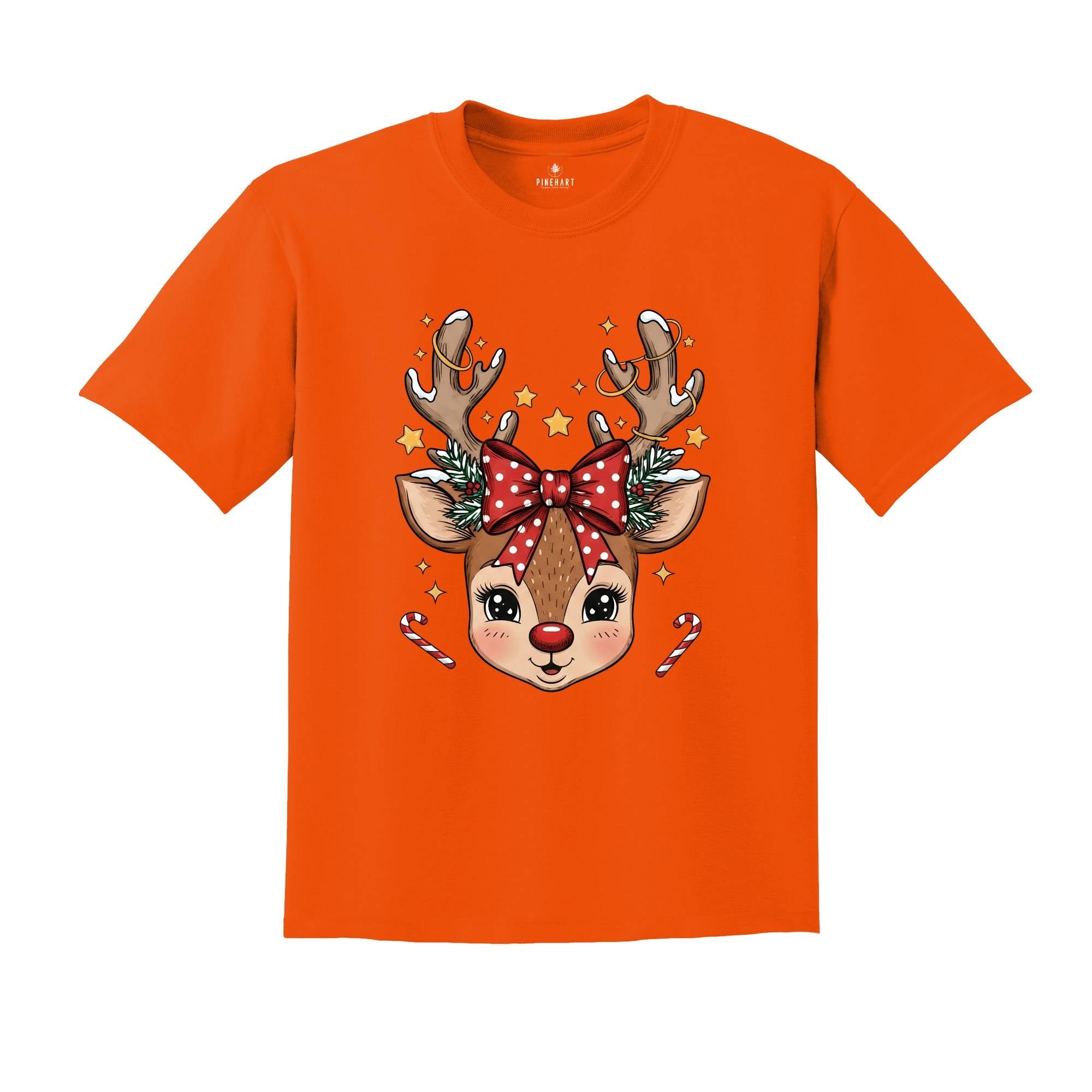 Kids Reindeer Christmas Shirt, Christmas Matching Boy And Girl Shirt, Toddler Christmas Shirt, Reindeer Kids Christmas Gift, Xmas Kids Shirt