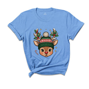 Kids Reindeer Christmas Shirt, Christmas Matching Boy And Girl Shirt, Toddler Christmas Shirt, Reindeer Kids Christmas Gift, Xmas Kids Shirt