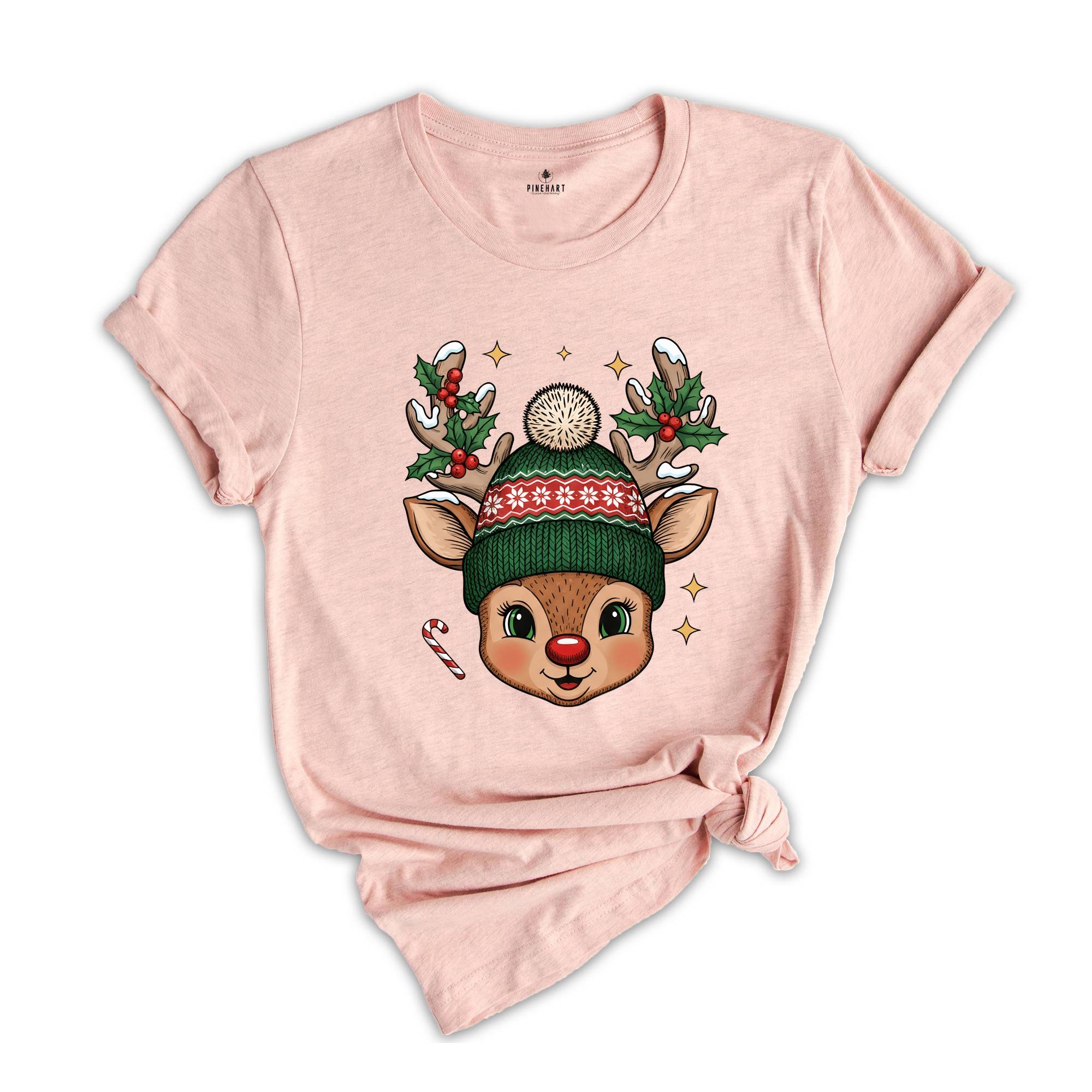 Kids Reindeer Christmas Shirt, Christmas Matching Boy And Girl Shirt, Toddler Christmas Shirt, Reindeer Kids Christmas Gift, Xmas Kids Shirt