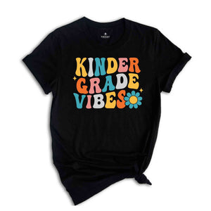 Kindergarten Vibes Shirt, Back To School Shirt, Cute Back To School Shirt, Elementary School, Teacher Student Back To School Gift