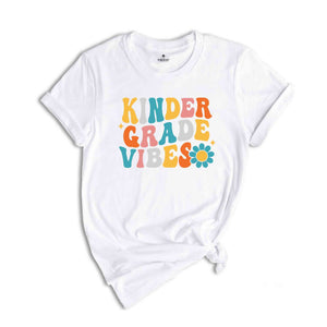 Kindergarten Vibes Shirt, Back To School Shirt, Cute Back To School Shirt, Elementary School, Teacher Student Back To School Gift