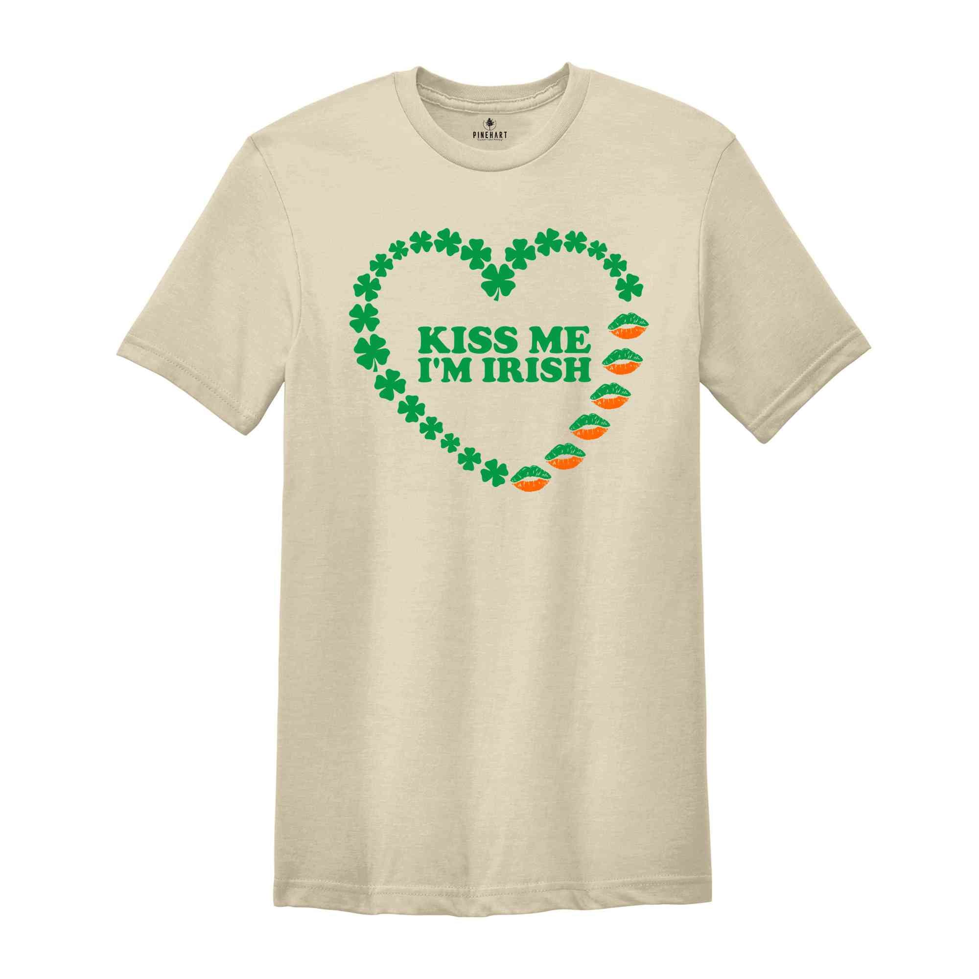 Kiss Me I'm Irish Shirt, St Patricks Day T-Shirt, Irish Baby Shirt, St Pattys Baby Shirt, Shamrock Heart Shirt